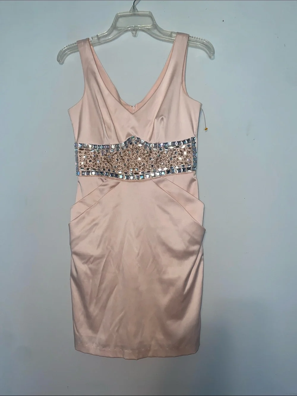 b darlin pink sequin dress B. Darlin Plus Size Sequin Pattern Scoop Neck Spaghetti Strap Side Slit Dress